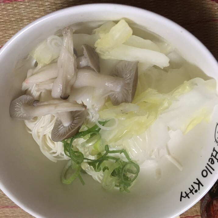 断食明けメニュー１ ズボラさんの  金欠素麺